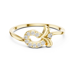 แหวนเพชรทรงกลมแบบคลาสสิกเรียบง่ายสำหรับผู้หญิง ทองคำแท้ 14k สามารถสวมซ้อนกันได้ เหมาะสำหรับเป็นของขวัญ งานหมั้น วันครบรอบแต่งงาน - Product Image 1