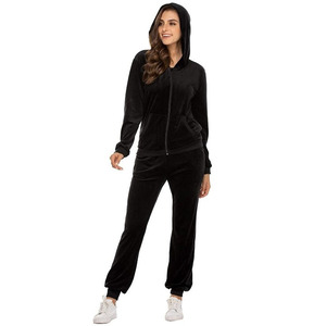 Ensemble de survêtement d'hiver pour femmes grandes tailles, idéal pour le fitness en extérieur, en tissu polaire, vêtements de sport confortables pour les voyages, l'entraînement et les loisirs - Product Image 1