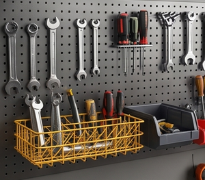 Fine Quality Yellow Metal <b>Wire</b> <b>Hanging</b> Storage <b>Basket</b> Rectangle Simple Multi Purpose Organized Neatening Rack - Product Image 5