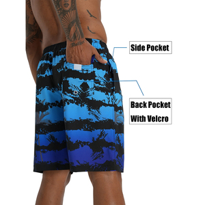 Wholesale <b>Men's</b> Beach Wear Shorts 4 Way Stretchable Elastic Drawstring Waist Adult's Swimming <b>Trunk</b> Shorts With Customized Logo - Product Image 2