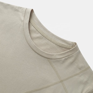 T-shirts Homme Streetwear 2026 Qualité Premium Vierge Uni Polyester/Coton 200 g/m² Coupe Oversize Respirant Col Rond Manches Courtes - Product Image 3