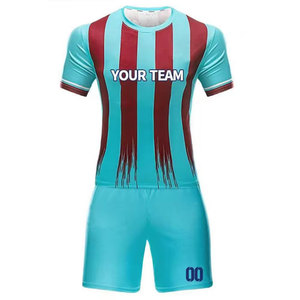 Wholesale 100% High Quality Customized Comfortable Unisex <b>Soccer</b> Uniform Short Sleeve Breathable Anti-Bacterial Anti-UV Printed - Product Image 5