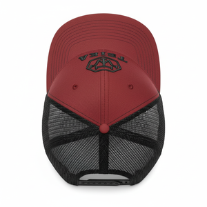 หมวกเบสบอลปี 2026 ปักลายโลโก้ 3 มิติ สีส้มดำ ผ้าตาข่ายแบบ Trucker ปรับขนาดได้ ขายส่ง OEM - Product Image 4