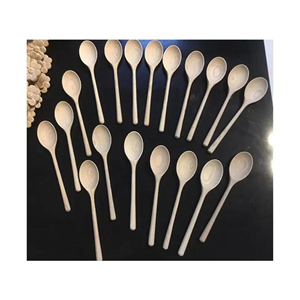 Cuillère en bois lisse confortable à tenir pour les repas quotidiens sans danger pour la santé et l'environnement - Product Image 5