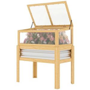 Elevated Garden <b>Bed</b> & Flowerpot <b>Box</b> Mini Greenhouse Design for Convenient Planting - Product Image 4