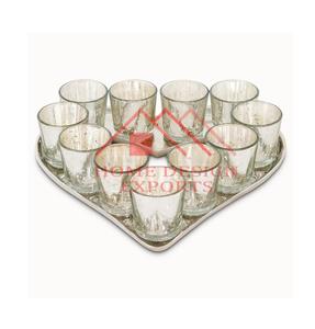 Nouveauté Décoration d'intérieur : Bougeoir en aluminium pour bougies chauffe-plat avec verre antique, idéal pour la maison, les hôtels et les restaurants - Product Image 1