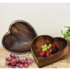 Cuenco de Madera Clásico Pulido Ecológico Más Vendido, Elegante Cuenco para Servir Frutas y Bocadillos - Product Image 2