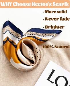 Custom Women Square <b>Head</b> Scarf Hair <b>Wrap</b> Neck Scarf Soft Satin Feel Designer Ladies Scarf Elegant Fashion <b>Silk</b> Scarf Bandana - Product Image 4