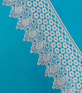 Bordure décorative en dentelle guipure ajourée brodée à motif floral pour la confection de vêtements, de textiles de maison et de robes, destinée à l'exportation - Product Image 4