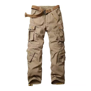 Pantalon cargo en coton pour homme, coupe droite, multi-poches, décontracté, respirant, confortable, pour le travail, les voyages et le streetwear - Product Image 4