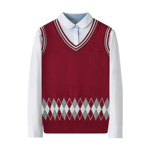Cardigan scolaire anti-rides personnalisé, pull universitaire brodé en tricot coloré pour sororité et fraternité, position du logo sur le devant - Product Image 3