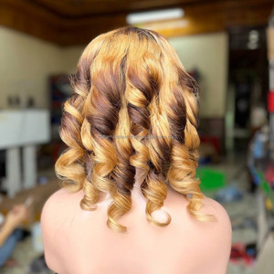 สินค้าขายดี ผลิตภัณฑ์ผมแท้ วิกผมบ๊อบ ผมแท้หยิกฟู วิกผมหน้าผากลูกไม้ ผมแท้เวียดนาม - Product Image 3