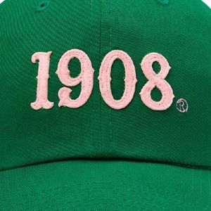 Green Baseball <b>Cap</b> With 1908 Embroidery Graphic Cotton Adjustable <b>Hat</b> Casual Sports Style Outdoor Fashion Headwear For Men Women - Product Image 6