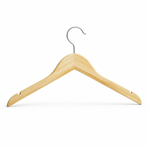 Perchas de Madera Maciza de Primera Calidad, Ecológicas y Antideslizantes, con Logotipo Personalizado, para Exhibición de Ropa en Tiendas y Supermercados, Venta al Por Mayor de Fábrica - Product Image 1