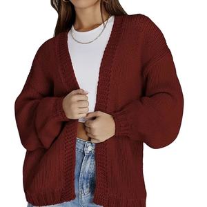 CUSTOM LOGO BANGLADESH DIRECT FACTORY NEW ARRIVAL <b>WOMENS</b> <b>OVERSIZED</b> CHUNKY <b>CARDIGAN</b> SWEATERS OPEN FRONT LONG <b>CARDIGANS</b> KNIT COATS - Product Image 1