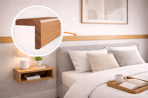 Moulures d'angle en bois d'aulne pour intérieurs contemporains et traditionnels, design moderne, durables, résistantes à l'humidité, surface lisse - Product Image 4