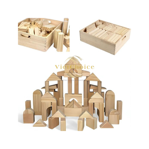 VietChoice Non Toxic Wooden <b>Building</b> <b>Block</b> Set 100PCS Colorful Educational Preschool Learning Toy for 2-4 5-7 Years Birthday - Product Image 3