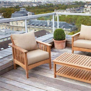 Garden furniture <b>set</b> featuring a table and a two-seater sofa with durable, plush cushioning. - Product Image 3