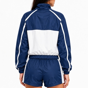 Conjunto de Pantalones Cortos y Chaqueta Cortavientos para Mujer, Ropa Deportiva Ligera, Estilo Urbano, Informal, Veraniego, Moderno, Elegante, Material Suave - Product Image 1