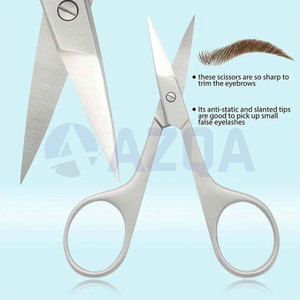 Tijeras Multiusos de Acero Inoxidable con Hoja Curva para Mano Derecha, para Cutículas, Cejas y Pestañas, con Puntas Finas y Afiladas para Uñas y Rostro - Product Image 5