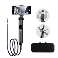 Boroscope articulé à rotation bidirectionnelle, 6,4 mm, 8 LED, caméra d'inspection HD portable, 1280x960, connecteur pour téléphone portable Android iOS