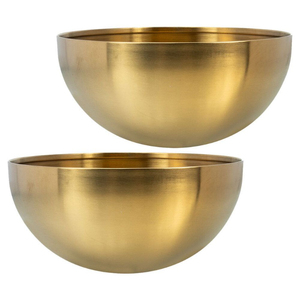 Bol en métal poli au design minimaliste, compatible lave-vaisselle, pour servir les aliments, bol de cuisine, vaisselle, bol de service - Product Image 6