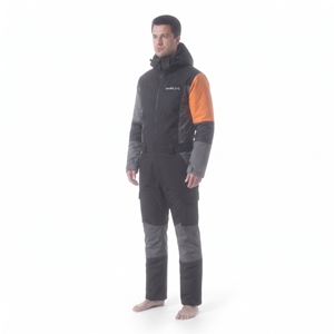 Mono de esquí impermeable con capucha para hombre, con bloques de color, aislamiento Primaloft, cierre de cremallera, traje de nieve para adultos para invierno y actividades al aire libre - Product Image 5