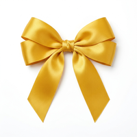 Ruban de satin jaune simple face de 25 mm (1 pouce) en gros pour décorations de fête, nœuds pour cheveux, emballage cadeau et artisanat, rouleau de 50 yards, personnalisable