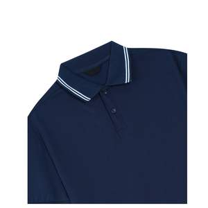 Camiseta Polo Azul Marino para Hombre, Algodón y Poliéster, Manga Corta, Logotipo Personalizado OEM, Camiseta Polo Casual de Golf al por Mayor - Product Image 5