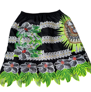Women's Pohnpei Skirts Embroidered Island Embroidered Skirt Elastic Waist Knee-Length Summer Style Chiffon Fabric - Product Image 4