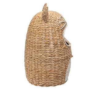 Cesta de Almacenamiento de Jacinto de Agua con Forma de Gato, de 2 Niveles, Organizador de Juguetes Tejido, Caja Decorativa de Mimbre para Guardería Infantil - Product Image 2