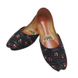 Chaussures Khussa indiennes pakistanaises faites à la main, tailles et couleurs personnalisées 2026, pour femmes, plates, antidérapantes, confortables, pour filles - Product Image 1