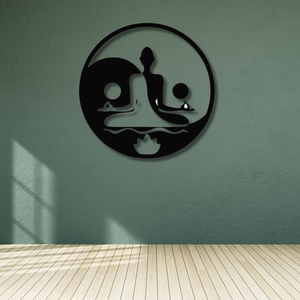 Silueta Minimalista de Buda en Metal para Colgar en la Pared, Arte Decorativo para Decoración del Hogar de Inspiración Zen Contemporánea, Precio de Exportación - Product Image 2