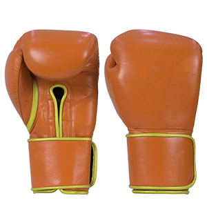 Gants de boxe en cuir véritable sur mesure, vert uni, pour entraînement professionnel, sparring, équipement de Muay Thai, OEM - Product Image 3