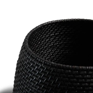Panier de rangement rond en rotin naturel tissé à la main, écologique, moderne et multifonction, fabriqué à Hanoï - Product Image 3