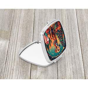 Rhodesian Ridgeback Christmas <b>Compact</b> Travel Makeup <b>Mirror</b> Pocket Folding Handheld for Women and Girls Decorative Gift - Product Image 2