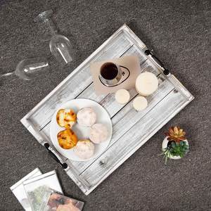 Plateau de service en bois de pin naturel Design rustique de qualité supérieure avec poignées pour Table basse Cuisine Petit déjeuner Décoration intérieure au meilleur prix - Product Image 5