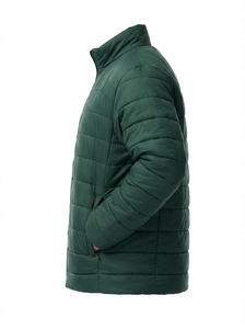 Custom Men's Coated 100% Nylon Puffer <b>Jacket</b> Winter Lightweight <b>Padded</b> <b>Waterproof</b> Front Stand Collar Zipper Casual Outdoor OEM - Product Image 2