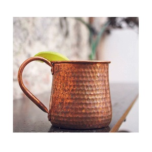 Premium Hammered Copper Mule <b>Mugs</b> <b>Set</b> Pure Moscow Mule Cocktail Cups Brass Handle Handmade Gift <b>Set</b> for Home Bar Kitchen - Product Image 6