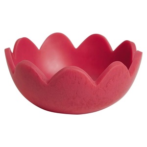 Sustainable Round Pattern <b>Dinnerware</b> Salad Serving Bowl <b>Set</b> Uncut Pink and Black Resin With White Shading for Vegetables Food - Product Image 4