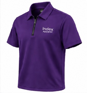 Custom <b>Sports</b> <b>Polo</b> Shirt for Men Index Apparel Quarter Zip Short Sleeve Performance Teamwear <b>Polo</b> Shirt Short Sleeve Embroidered - Product Image 3