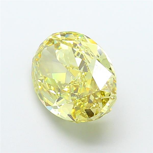 Pierre de luxe pour bijoux fins, diamant de laboratoire jaune intense fantaisie taille ovale étincelante, certifié CVD, pierre précieuse non montée - Product Image 4