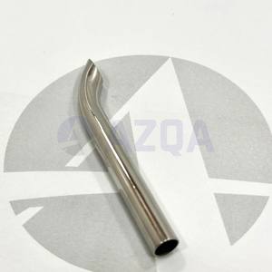 Tubo Receptor Curvo en Ángulo de 45 Grados de Acero Inoxidable de 77 mm, Herramienta Profesional Reutilizable para Perforaciones Corporales - Product Image 4