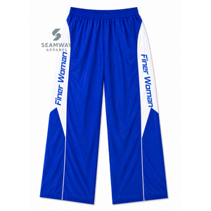 Zeta Phi Beta Sorority Nylon Windbreaker <b>Set</b> ZPB Blue And white Women's Athletic Loose Fit Track Suit Color-Block Joggers <b>Set</b> - Product Image 4
