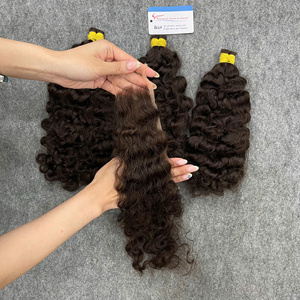 Extensiones de Cabello Rizado Natural al Por Mayor, Cabello Humano Natural para Trenzas, Sin Desprendimiento, Sin Enredos, Cabello Vietnamita - Product Image 2