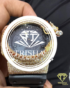 Luxury Animal Wraparound <b>Watch</b> Featuring VVS Moissanite Diamonds And 925 <b>Sterling</b> <b>Silver</b> Designer Bezel - Product Image 3