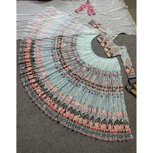 ชุดราตรีแฟนซีชุดปาร์ตี้สวม lehenga choli กับการทำงานน้อย - Product Image 5