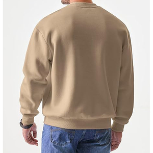 Premium Heavyweight Crewneck Sweatshirt <b>Men</b> Oversized Fit Front Minimalist <b>Pullover</b> Casual Fleece Quick Dry Breathable Custom - Product Image 2