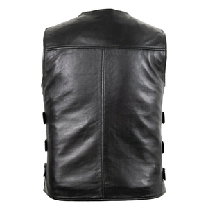 เสื้อกั๊กหนังดีไซน์พรีเมียม ขายดี รุ่นใหม่ สั่งทำได้ ระบายอากาศได้ดี สวมใส่สบาย คุณภาพพรีเมียม สำหรับผู้ชาย - Product Image 6