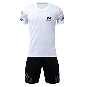 Men White Rainbow Print Athletic <b>Short</b> Sleeve T-Shirt & Black <b>Shorts</b> Set Moisture Wicking Quick Dry Summer Wear - Product Image 4